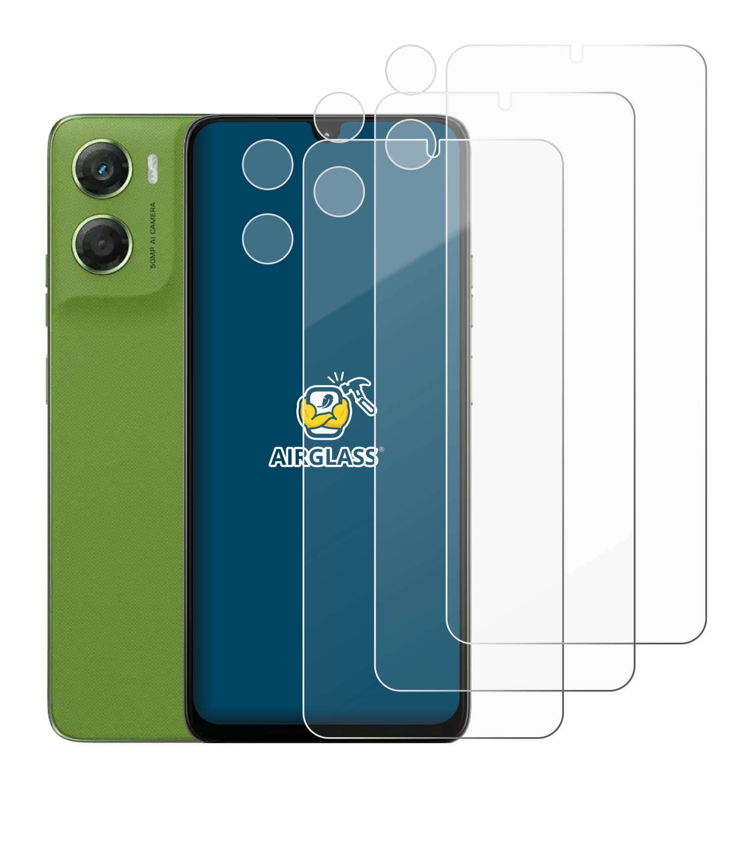 3x BROTECT Schutzglas für Motorola Moto G06 (Display+Kamera) Schutzfolie Panzer Folie Glas Display Schutz klar-3