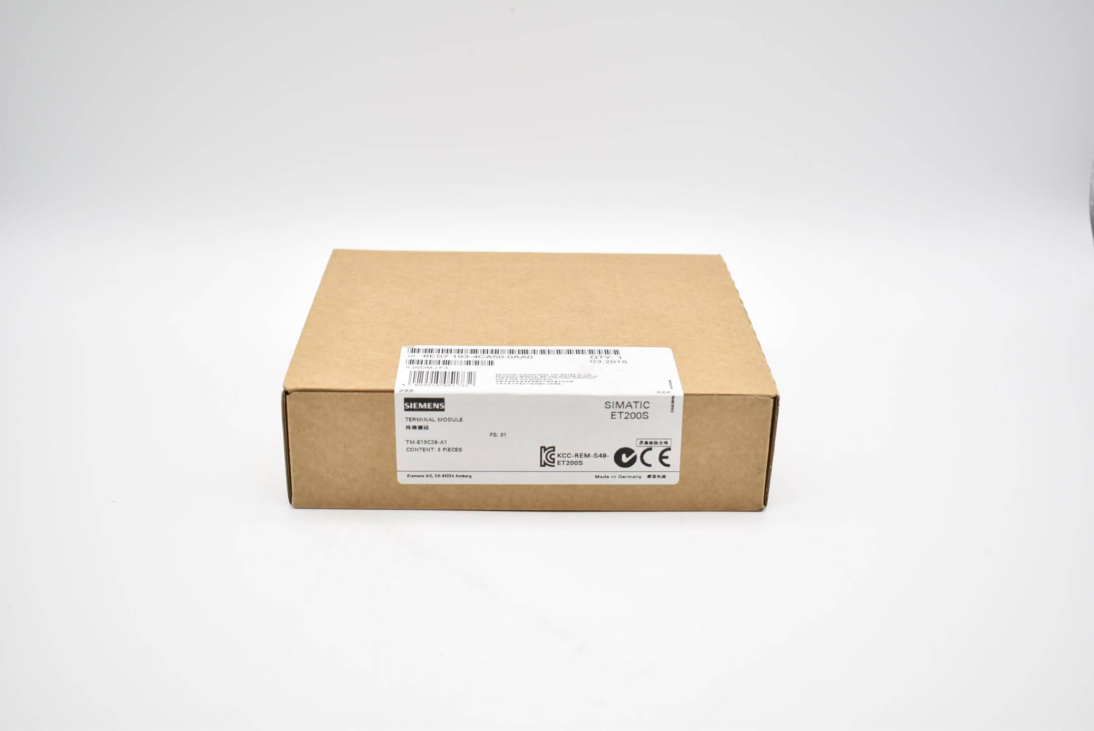 5x Siemens simatic ET 200S 6ES7 193-4CA50-0AA0 ( 6ES7193-4CA50-0AA0 )-0
