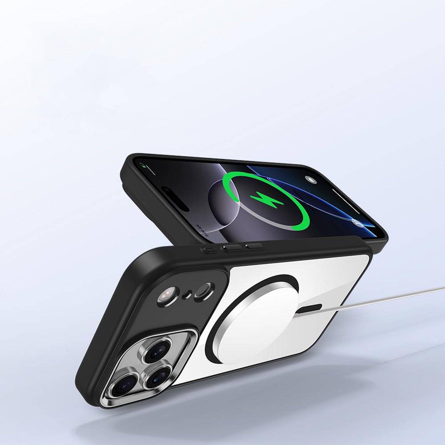 Für Apple iPhone 17 Pro Max Kamera Ring MagSafe Hybrid Schutz Hülle Transparent-2