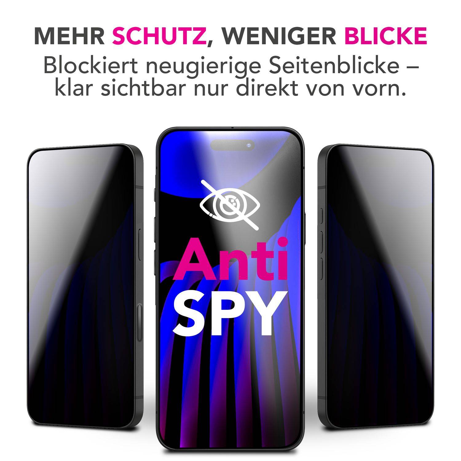 NALIA Schutzglas "AntiSpyX" für Apple iPhone 17 – Privacy Display Glas Anti-Spy Blickschutz 9H Härte-2