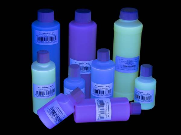 Schwarzlicht- UV- Leuchtfarben UV-aktive Stempelfarbe transp.blau 250ml 51108005