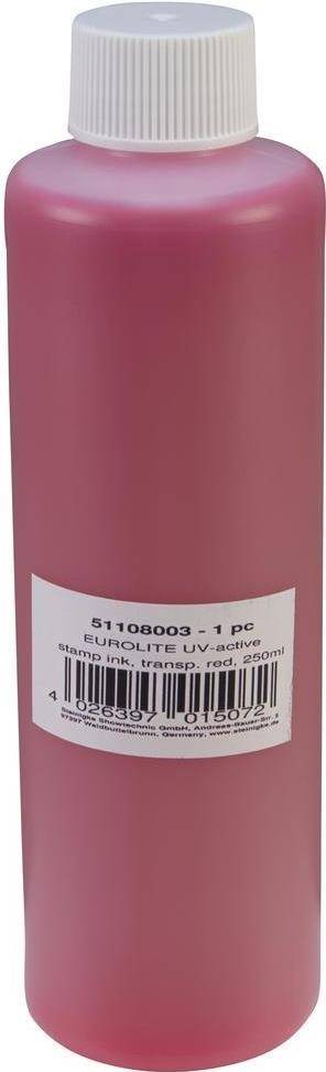 Schwarzlicht- UV- Leuchtfarben UV-aktive Stempelfarbe transparent rot 51108003-0