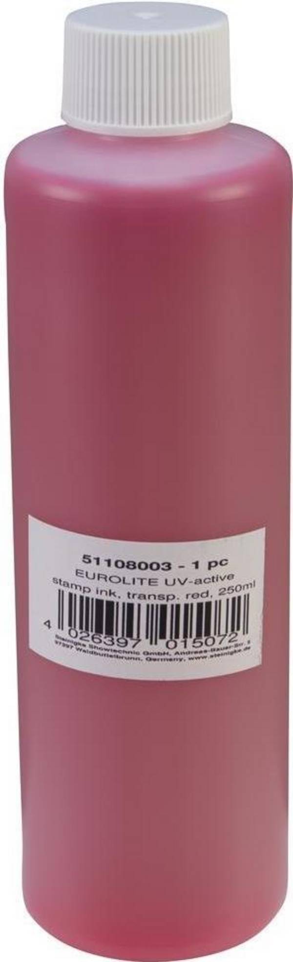Schwarzlicht- UV- Leuchtfarben UV-aktive Stempelfarbe transparent rot 51108003
