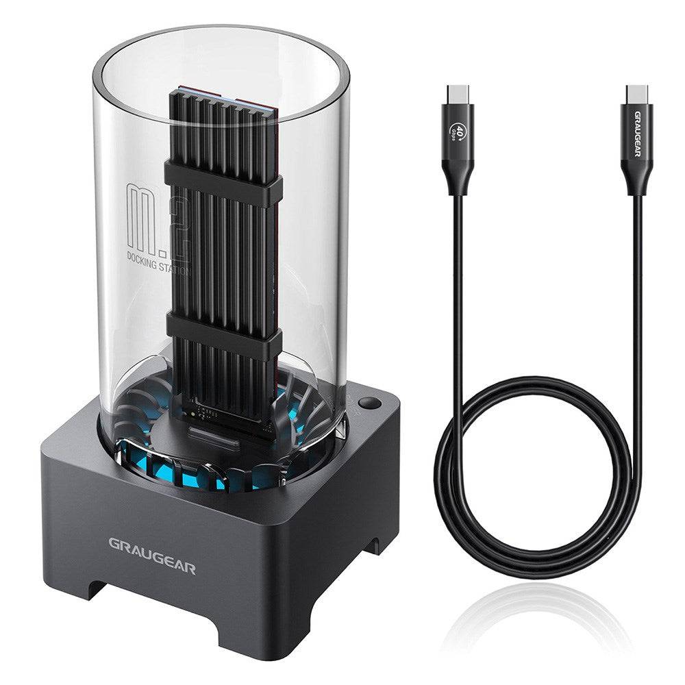 GRAUGEAR Docking Station USB 4.0 f. M.2 PCIe Gen4x4 NVMe SSD Multimedia-Technik Dockingstation-1