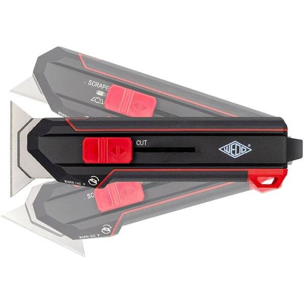 Cutter Schaber Premium 2in1 mit Klingendrehfunktion schwarz/rot-1