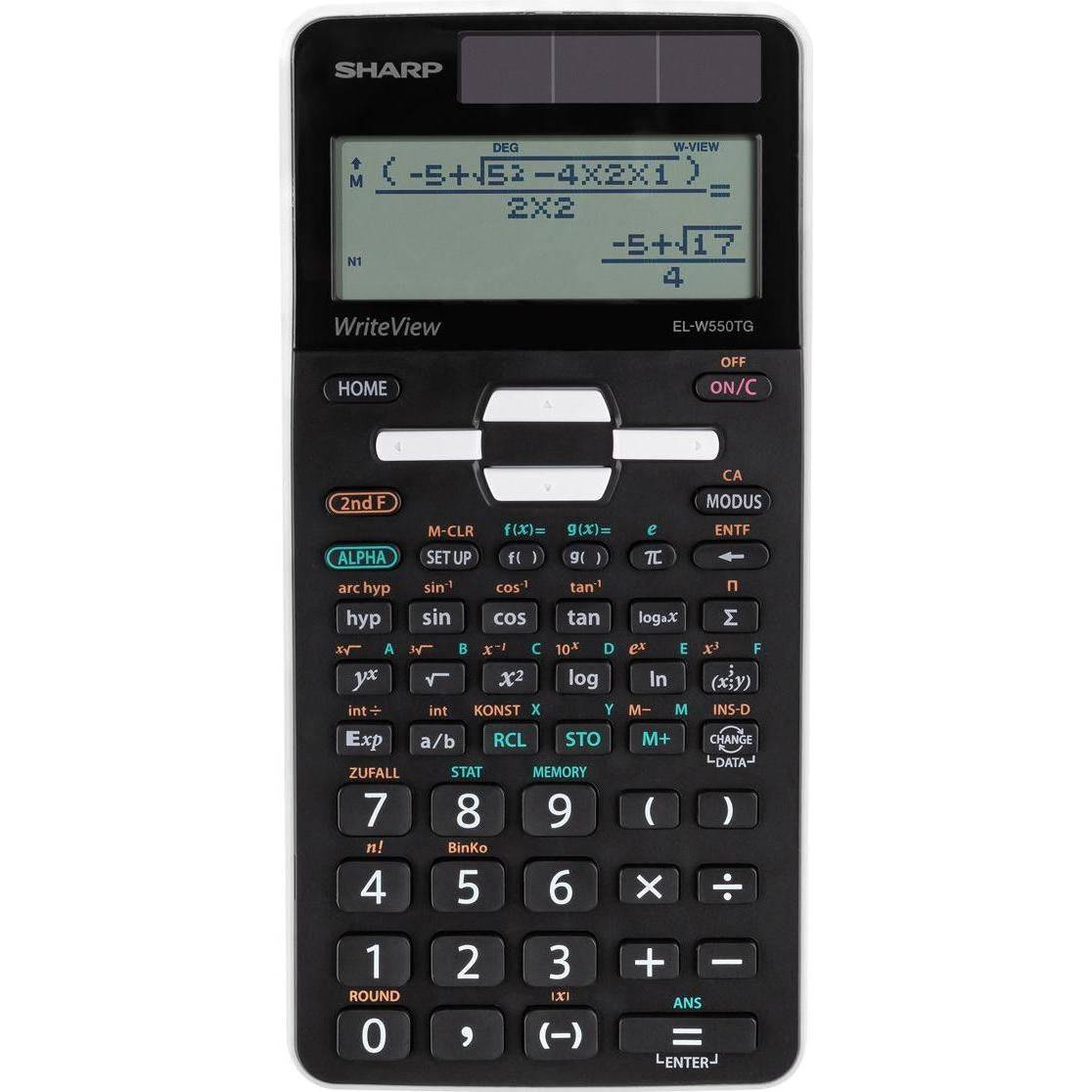 Sharp Schulrechner EL-W550 TG Solar/Battery-0