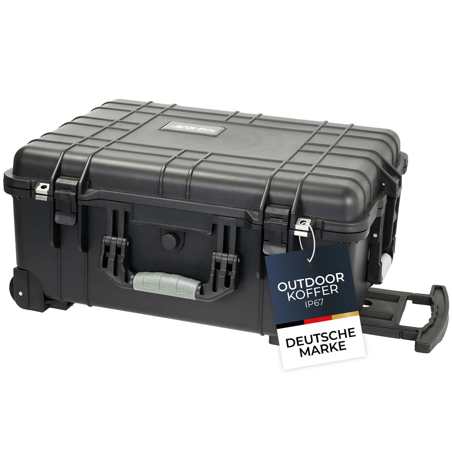 HMF Outdoor-Trolley, ODK400, Fotokoffer mit Rasterschaumstoff, 58,5 x 45 x 27,5 cm, Schwarz-0