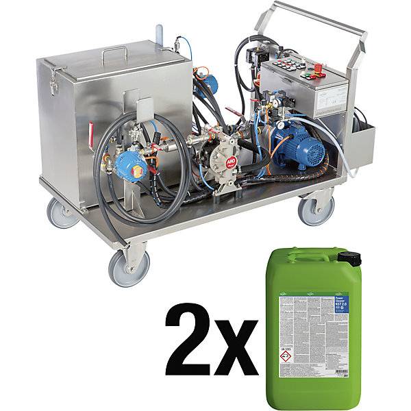 Reinigungsset RWR-80 L KST Dual Automatik mit 2 x 20 l Power Cleaner KST 2.0 für Kühlkanäle. 84884449 848844 49