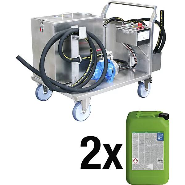 Reinigungsset RWR-80 L mit 2 x 20 l Power Cleaner DB für Rohre und Wärmetauscher. 84884549 848845 49