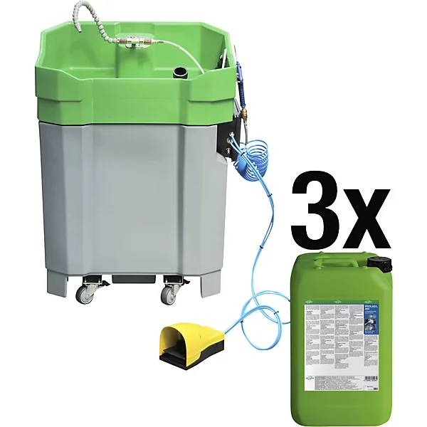 Teilereiniger PROLAQ Compact Set mit 3 x 20 l PROLAQ L 400 für Lackierwerkzeuge. 84884149 848841 49-0