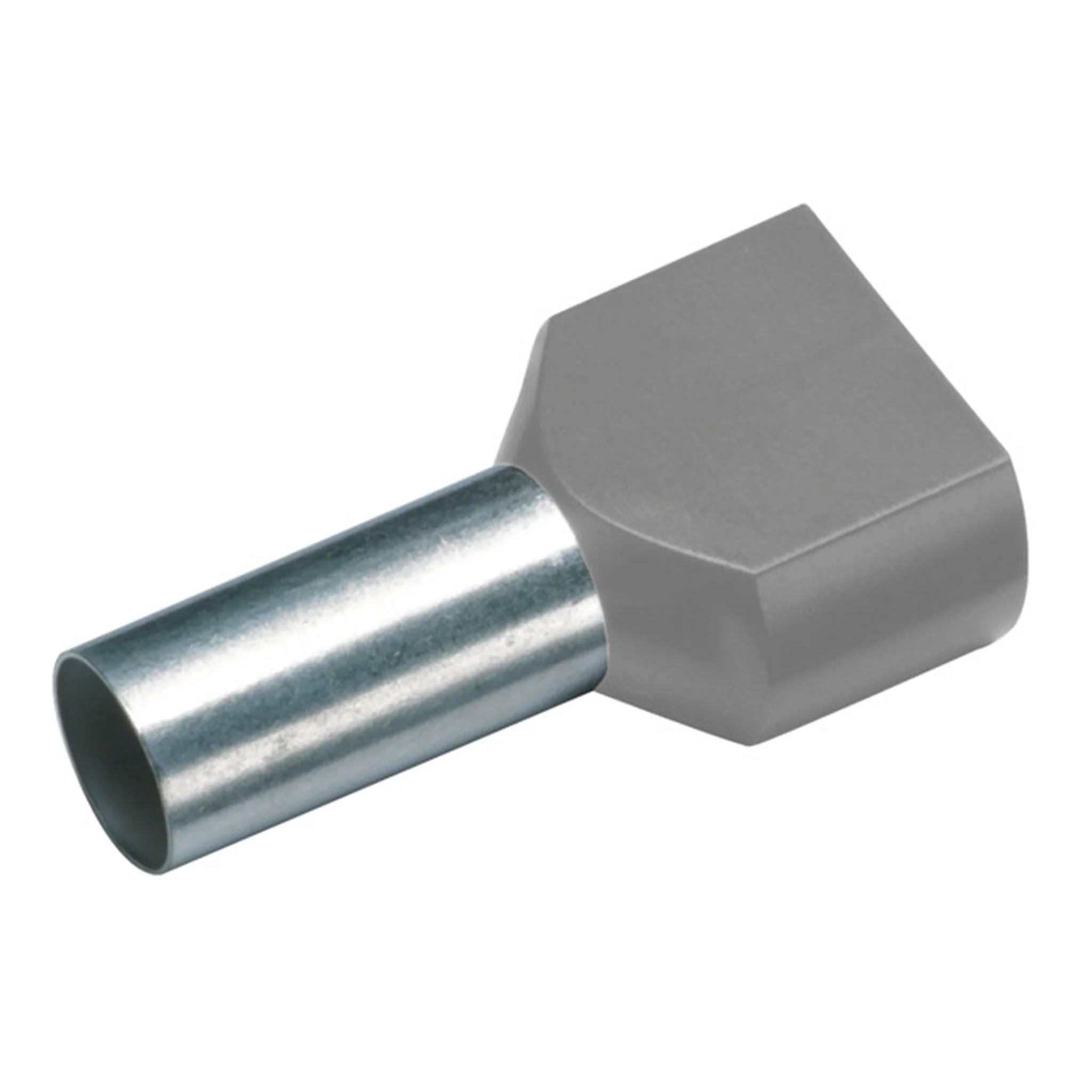 Cimco Werkzeuge Isol. Twin-Aderendhülse 2x0,75mm²x10mm,grau 187704 0,75 mm², 10 mm, 17 mm-0