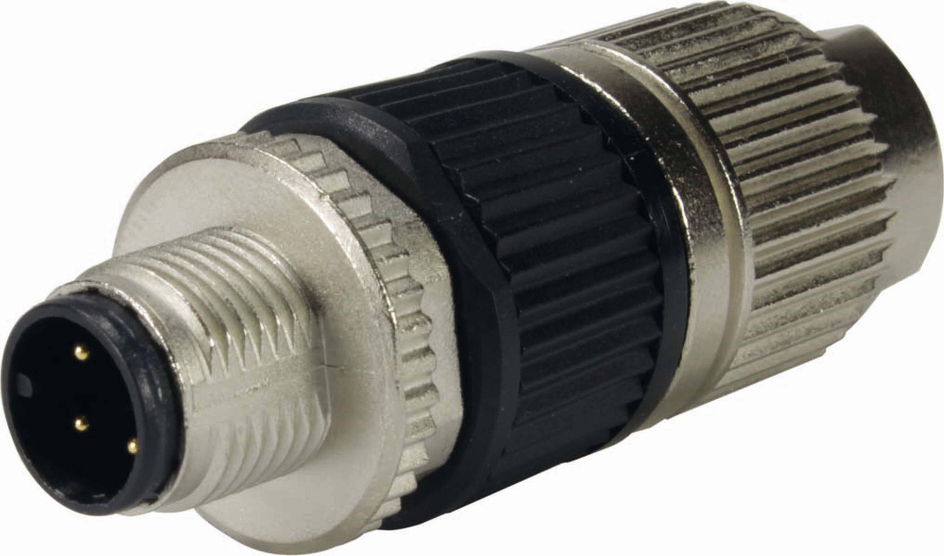 HARTING M12 Sensorsteckverbinder gerade Stift Schneidklemmanschluss (IDC-Kontakte), Polzahl 3-polig Kabelabgang gerade,-3