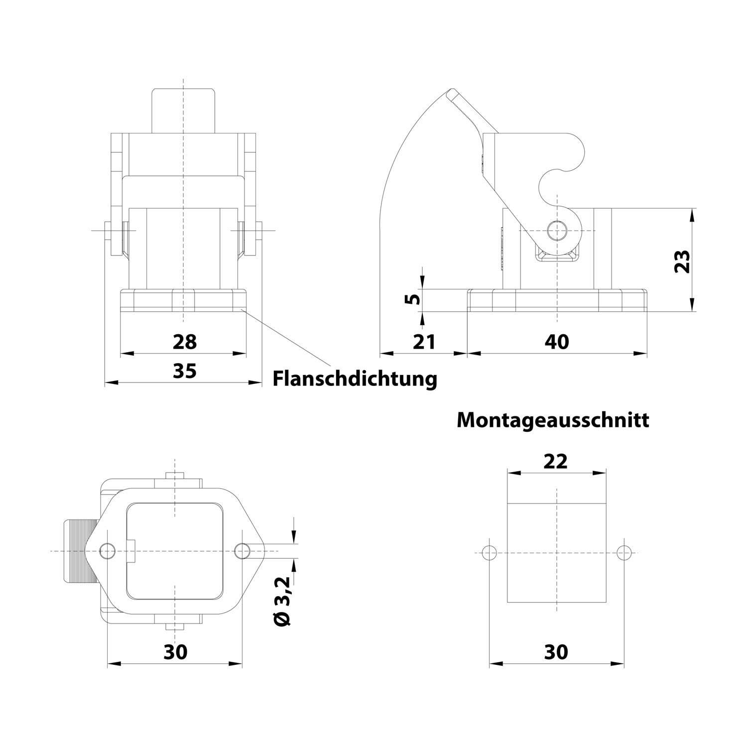 Symbolbild für Harting Anbaugehäuse 09200030320