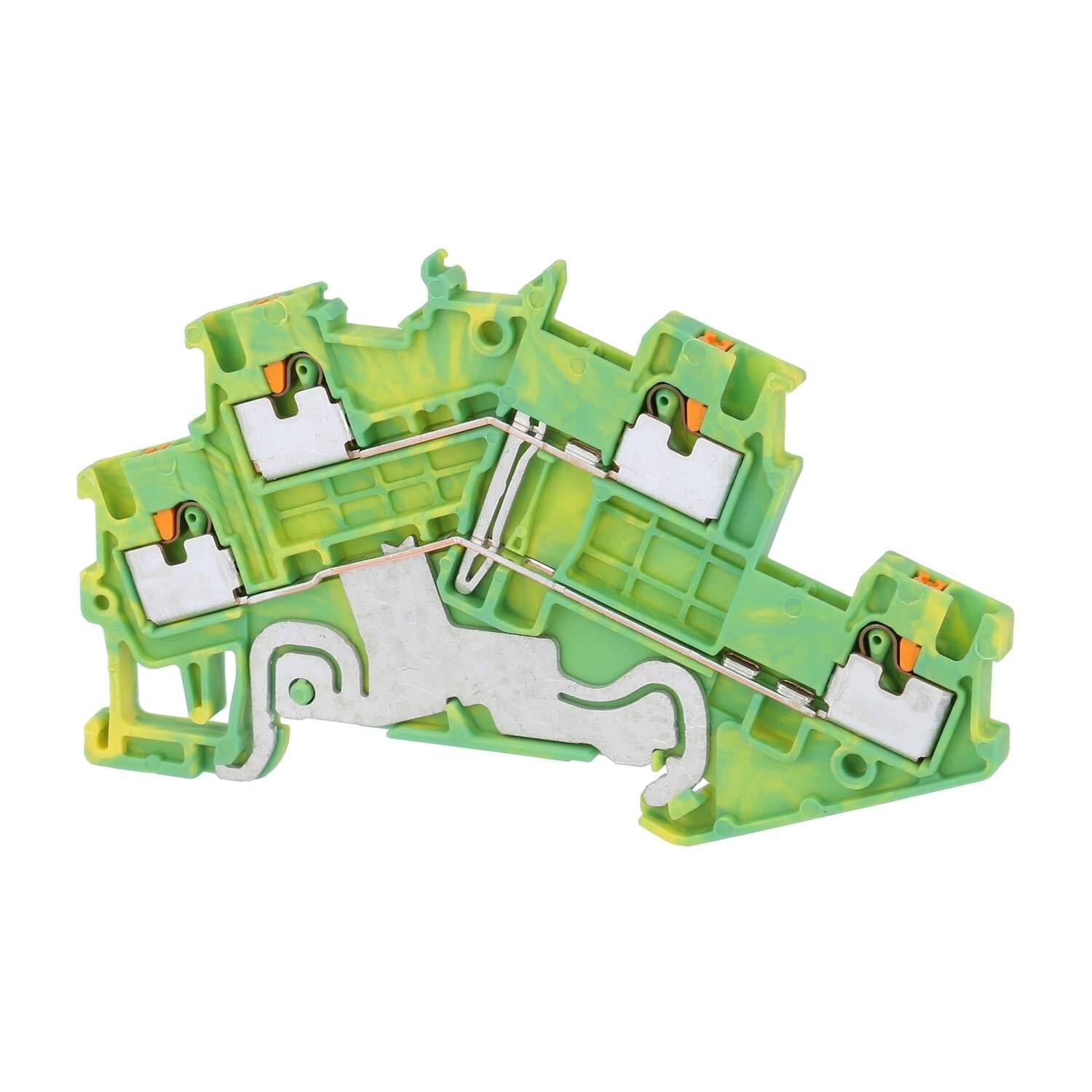 Phoenix Contact SL-Doppelstock-Klemme 0,14-1,5qmm, gn/ge PTTBS 1,5/S-PE 105 °C, 3,5 mm, 78,8 mm-1