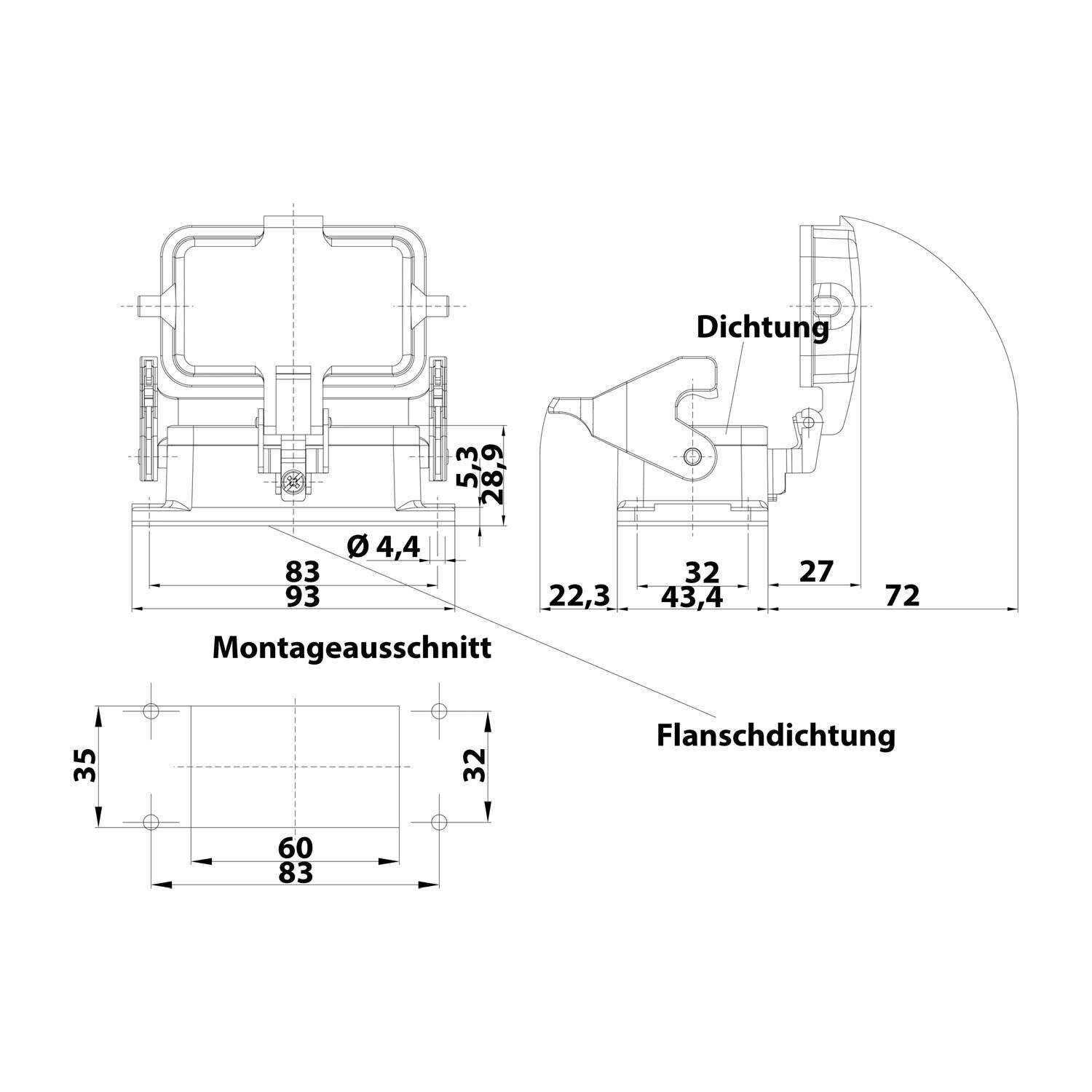 Symbolbild für Harting AB-Gehäuse 09300100303