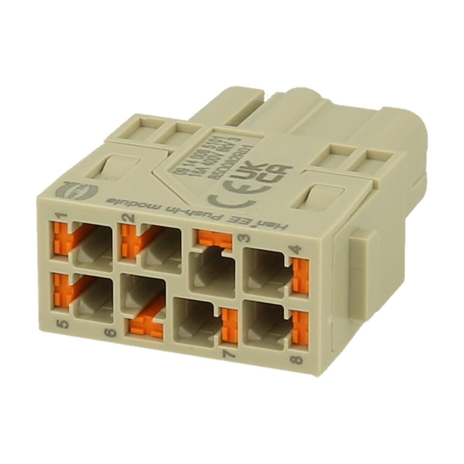Preisbild für Harting Han EE Push-In module fem. 09140085101 16 A, 400 V, 6 kV