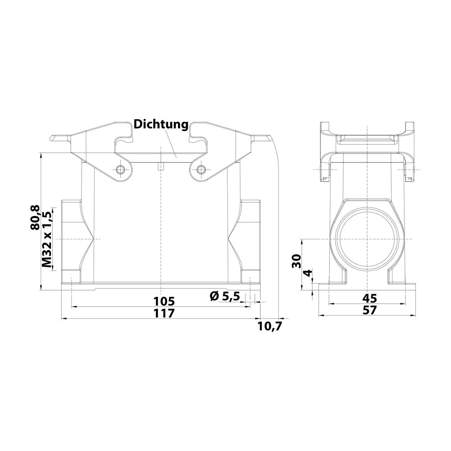 Symbolbild für Han 16B-asg1-QB-M32 | HARTING | Serie 43 | Heavy Duty Connector