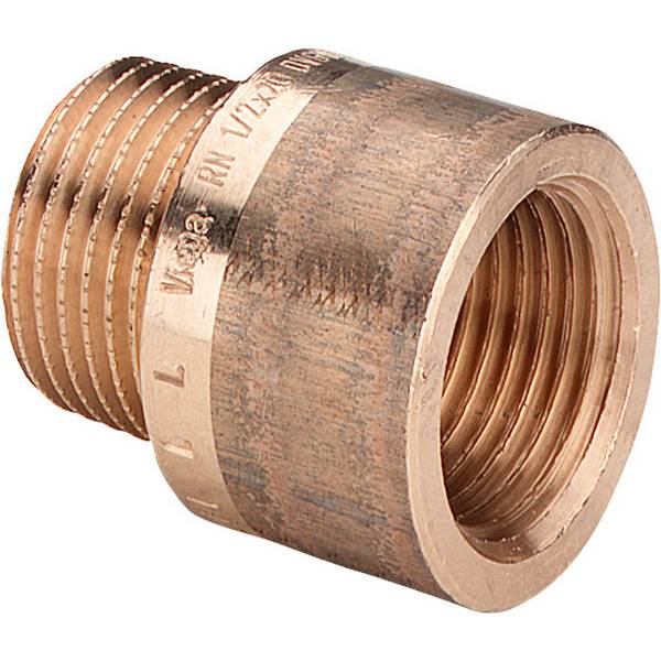 Rallonge de robinet Viega en cuivre rouge, 1/2", 100 mm
