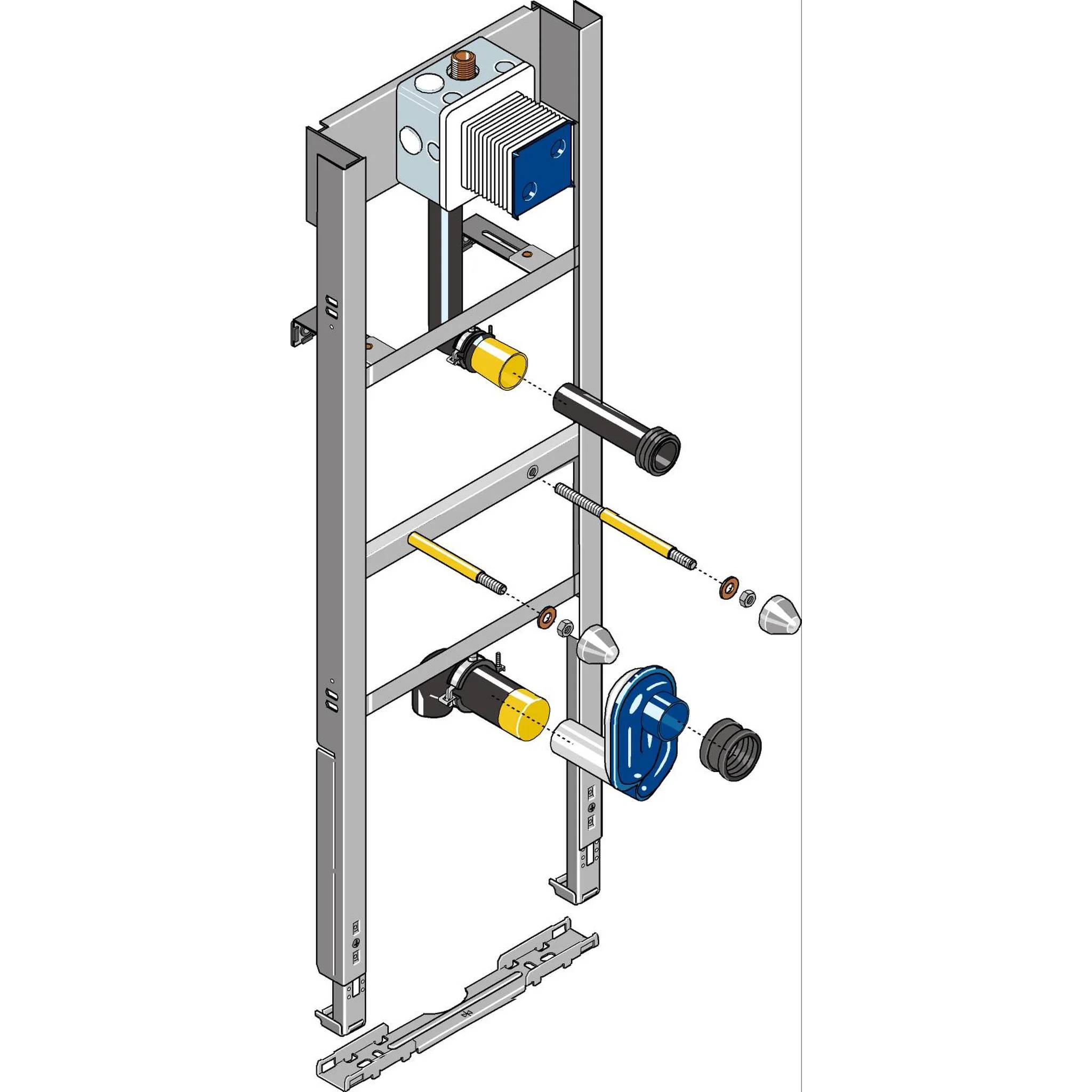 Geberit Huter Montageelement Urinal für Renova Trigonal, GE Rohbauset, 1 Stk.-0