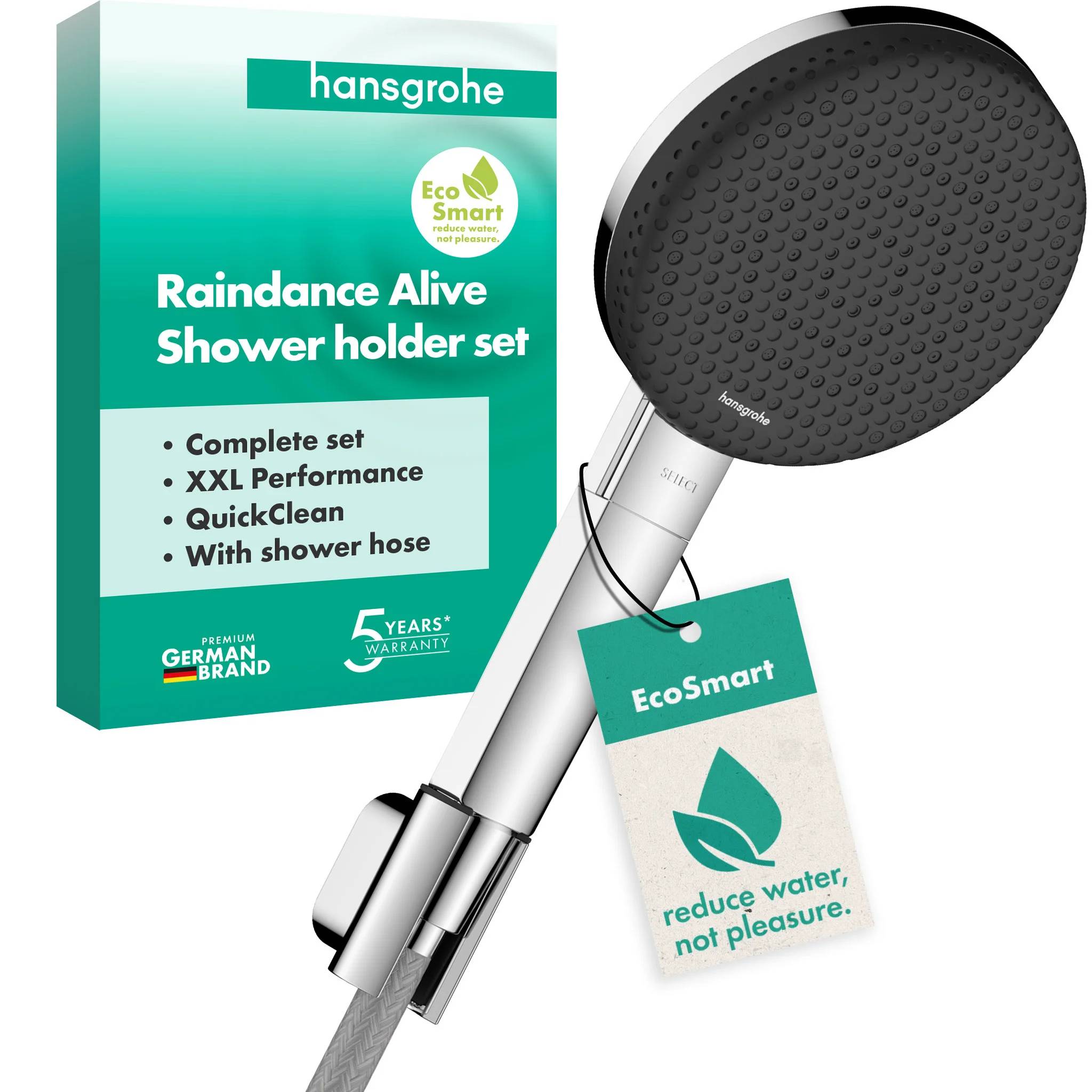 hansgrohe Porterset Raindance Alive Select S 125 3jet EcoSmart m.Schl. 1600mm chrom, 1 Stk.