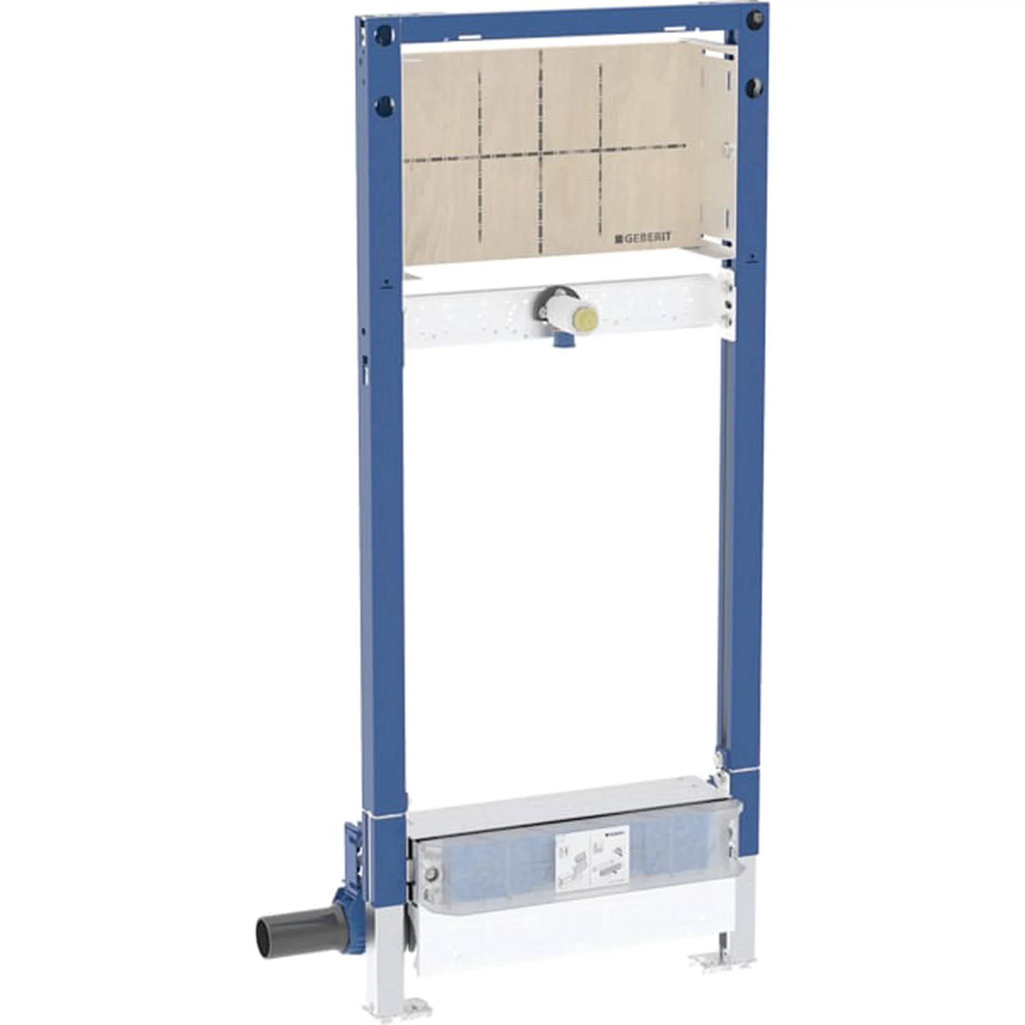 Geberit Duofix Element für Dusche, 130cm Metall-/Holzständerw., Wandablauf, Wandarmatur UP, Estrichhöhe am Einlauf-0
