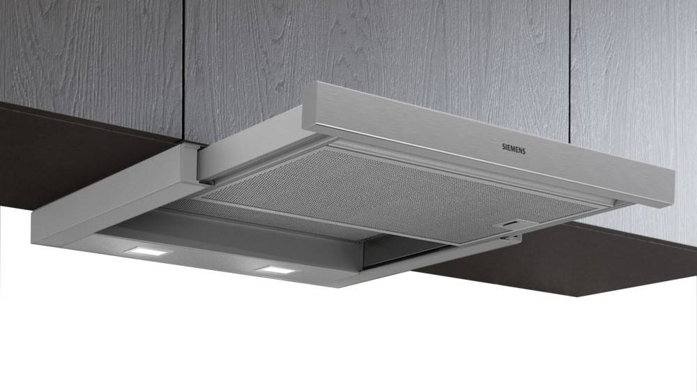 Siemens Dunstabzugshaube Flachschirm iQ100 LI63LB526 | 60 cm breit | Abluft/Umluft | LED | Edelstahl Silbermetallic-0