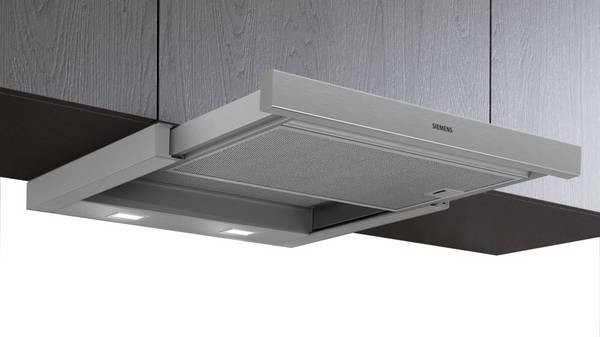 Siemens Dunstabzugshaube Flachschirm iQ100 LI63LB526 | 60 cm breit | Abluft/Umluft | LED | Edelstahl Silbermetallic