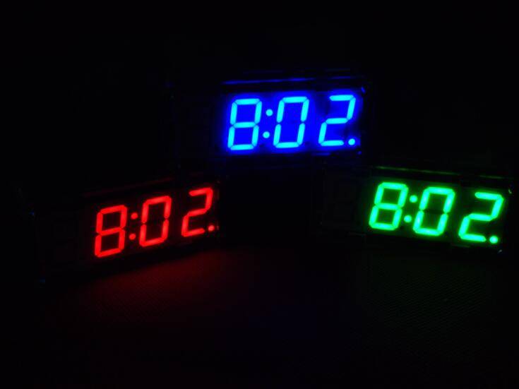 Bausatz Elektronische Uhr mit 4 Bit Display Grün-1
