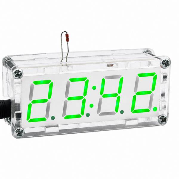 Bausatz Elektronische Uhr mit 4 Bit Display Grün