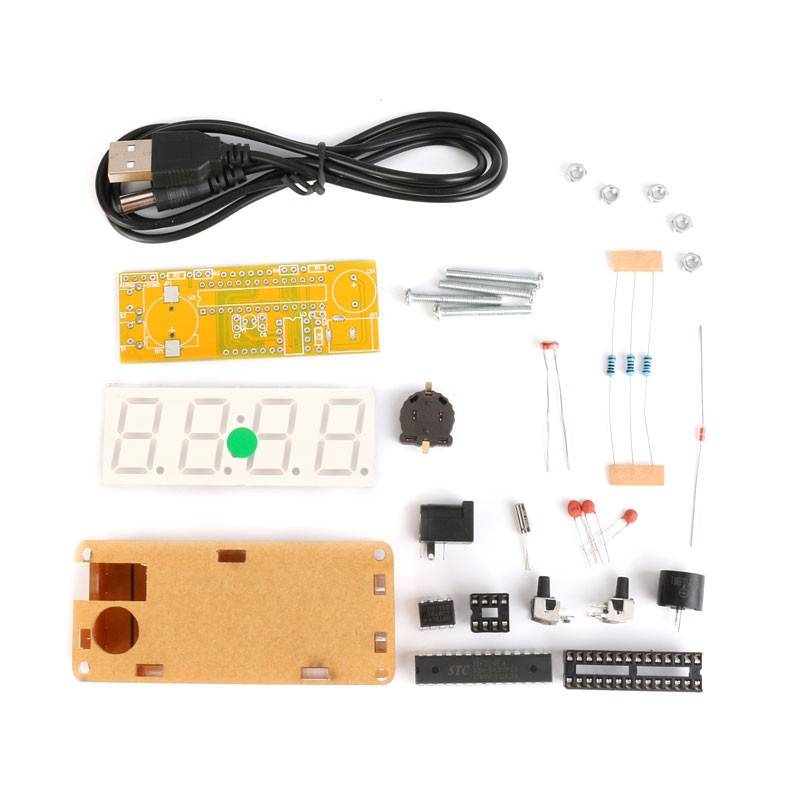 Bausatz Elektronische Uhr mit 4 Bit Display Grün-4