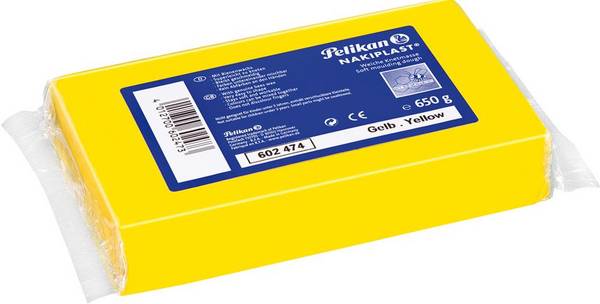 herlitz Pelikan Wachsknete Nakiplast 681, gelb (10)  - 602474 - 1 Stück