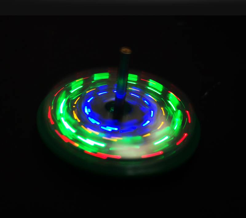 LED-Kreisel Lötbausatz mit Transistorschaltung, 4 LEDs, 6V DC Betriebsspannung, 52x52x35mm-1