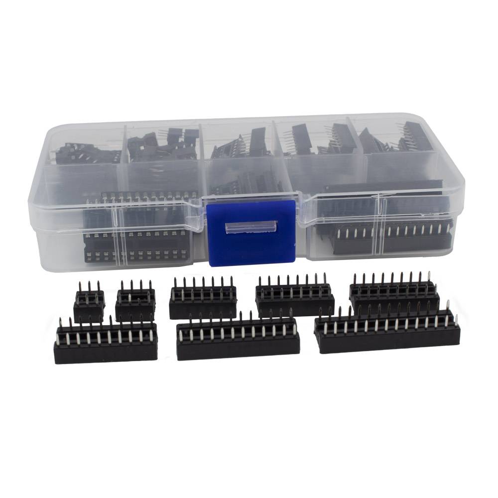 DIP IC Sockel Sortiment 66 Stück DIP6/8/14/16/18/20/24/28-0