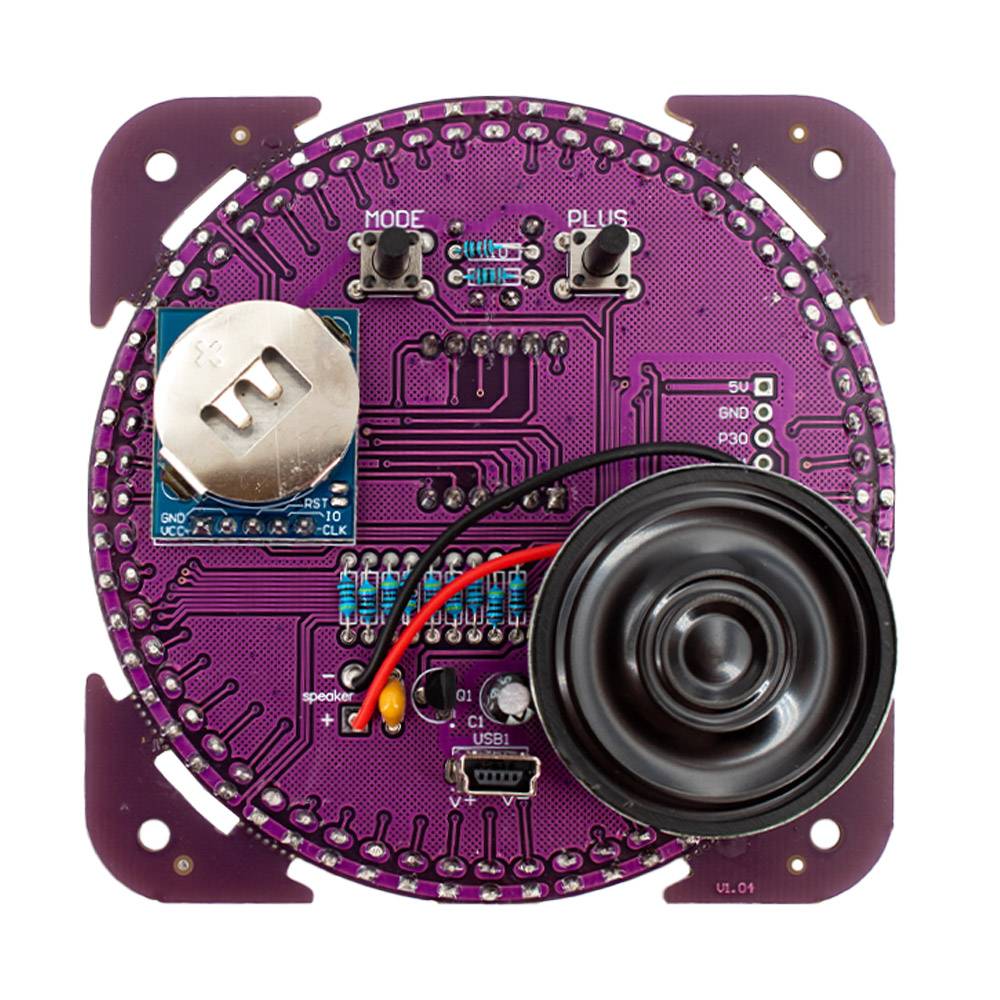 yourDroid Bausatz Rotation LED Uhr DS3231-2