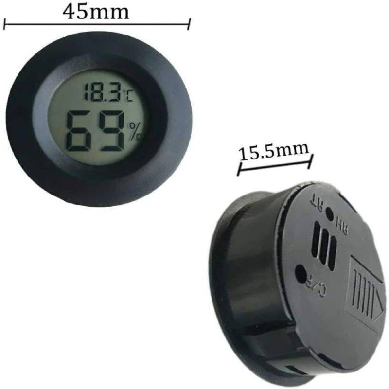 mini LCD Thermometer Hygrometer (schwarz)-2