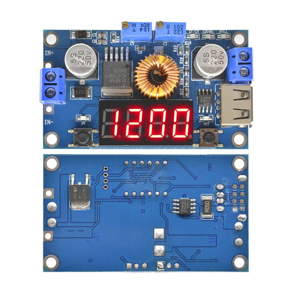 Step-Down Spannungswandler DC 5-36V auf 1.25-32V 5A mit LED Display USB-2