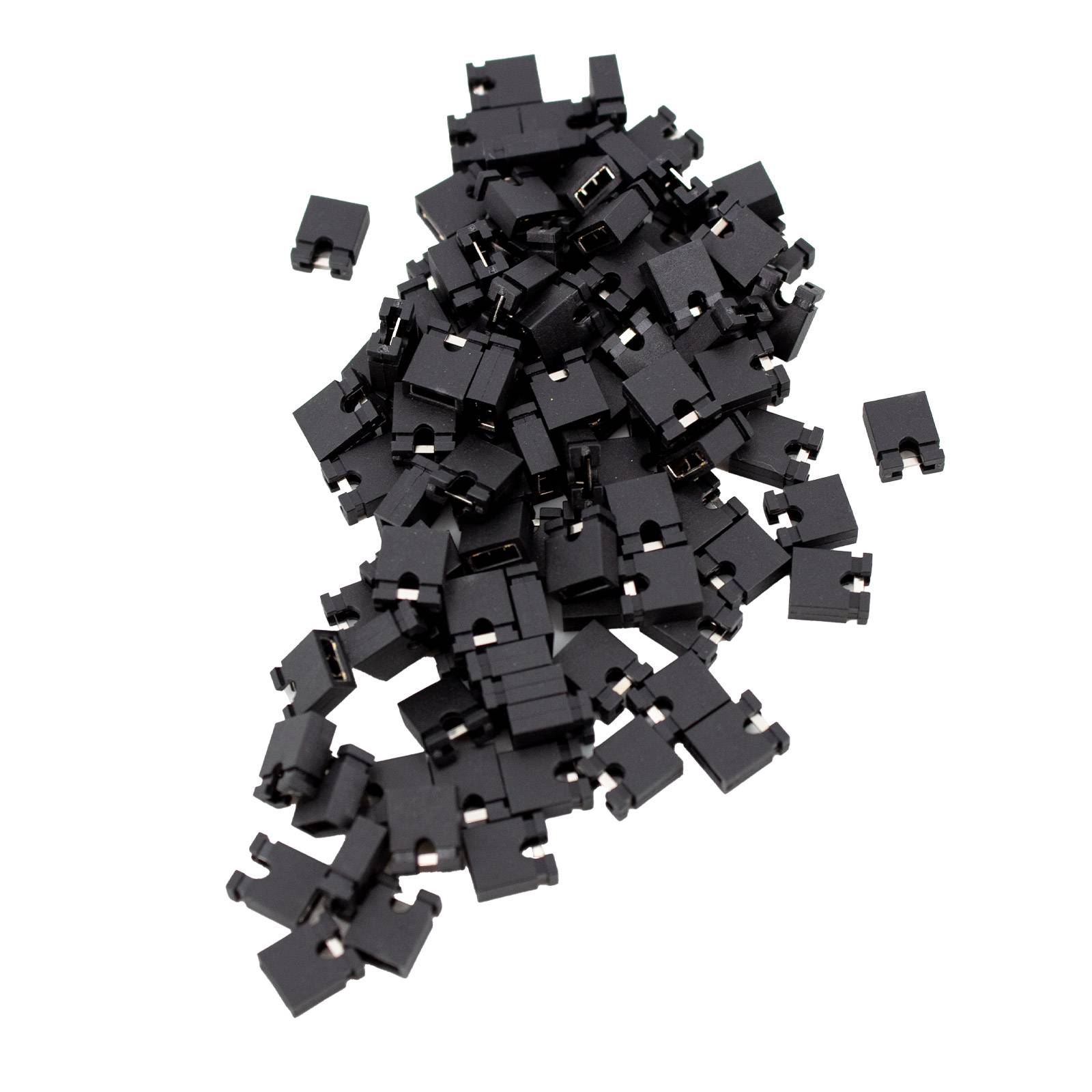 100 Jumper Kurzschlussbrücken 2.54mm schwarz-0