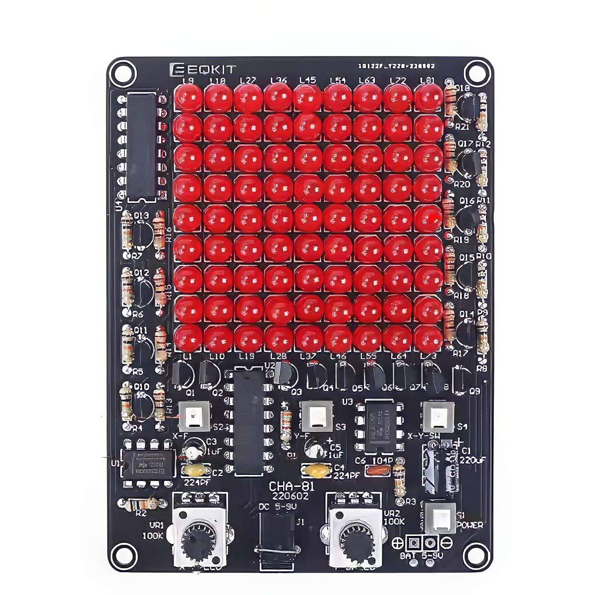 Bausatz LED Spiel – DIY Lötkit mit 81 roten LEDs & Lauflichteffekt-0