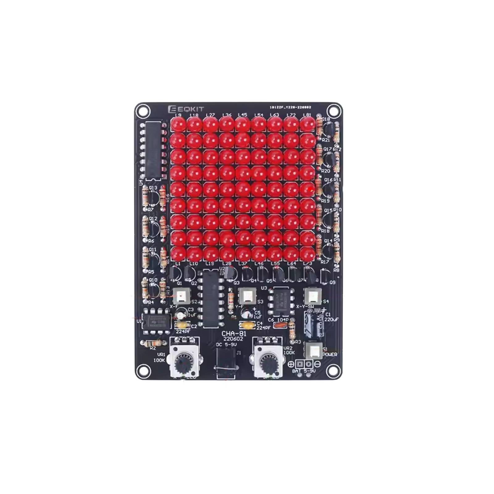 Bausatz LED Spiel – DIY Lötkit mit 81 roten LEDs & Lauflichteffekt-1