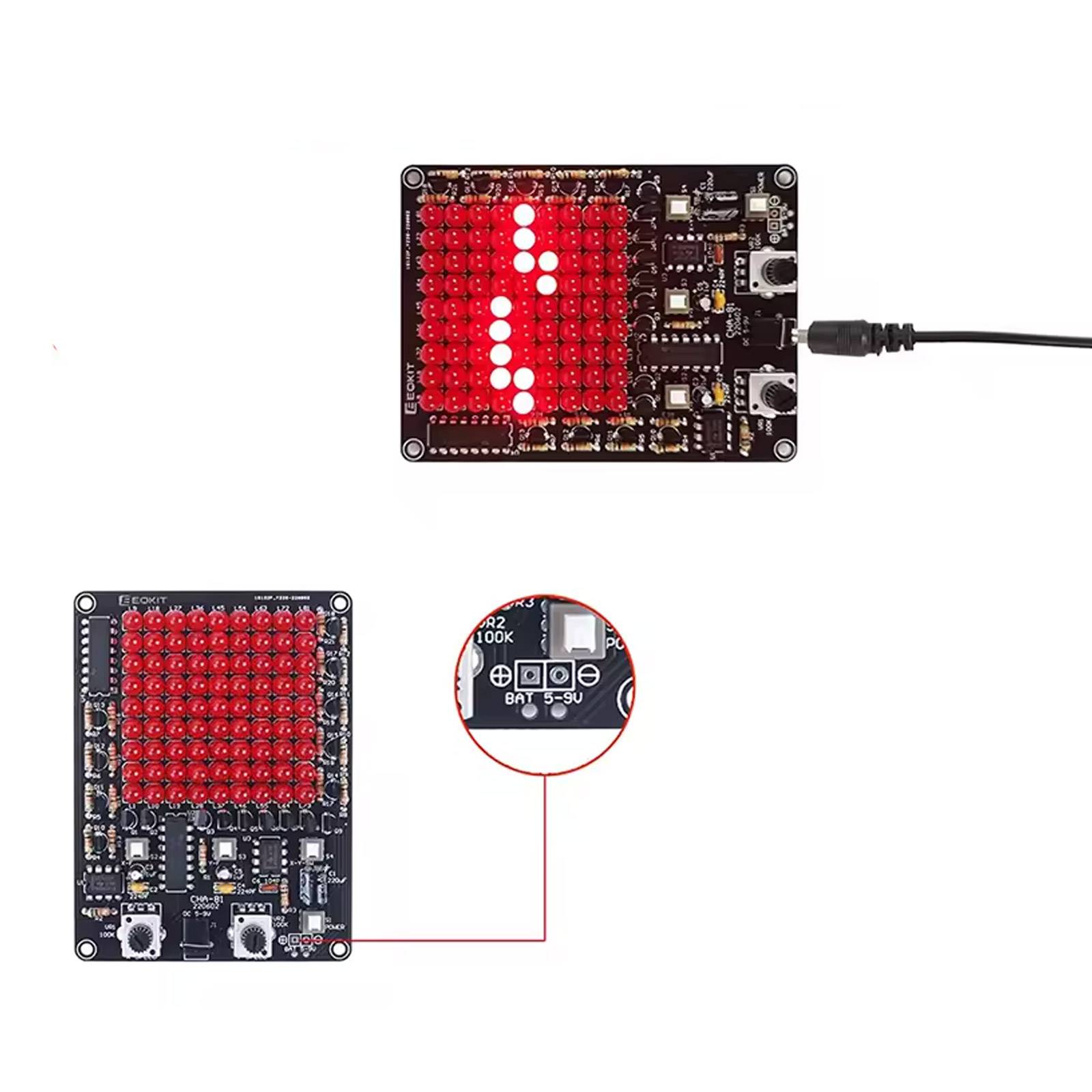 Bausatz LED Spiel – DIY Lötkit mit 81 roten LEDs & Lauflichteffekt-3