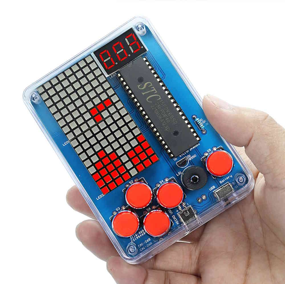 Bausatz Mini Retro Handheld Konsole zum Löten (Rot)-0