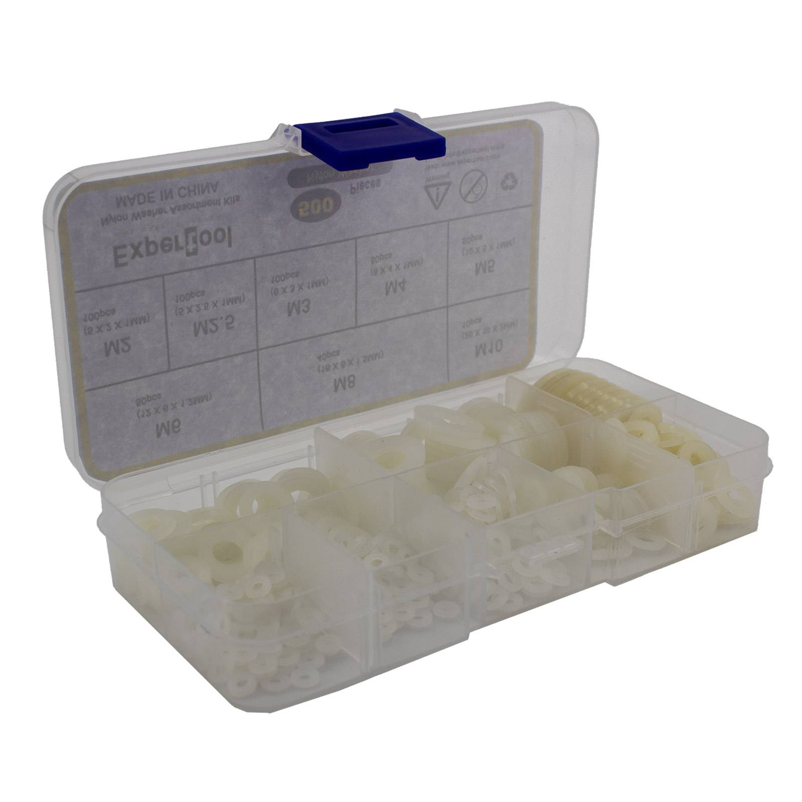 Sortiment Nylon-Unterlegscheiben 500 Teile-0
