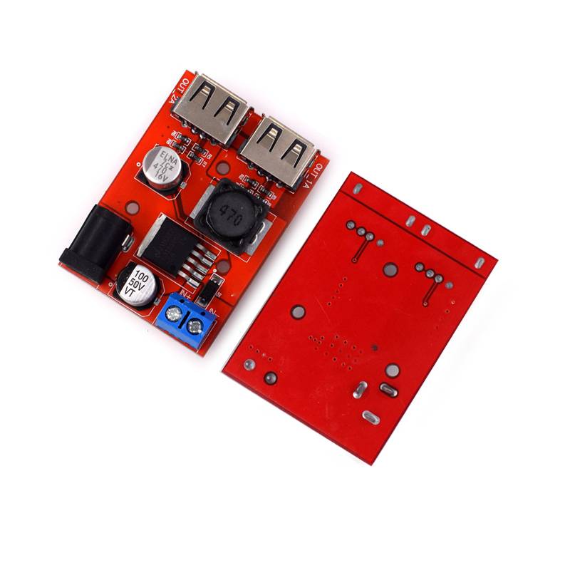 Spannungswandler LM2596 Step-Down Modul DC 9-36V zu 5V 3A Dual USB-2