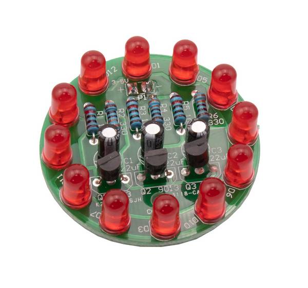 Bausatz LED-Lauflicht zum Löten (Rot)