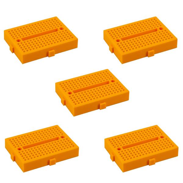 5x Mini Breadboard SYB-170 Gelb