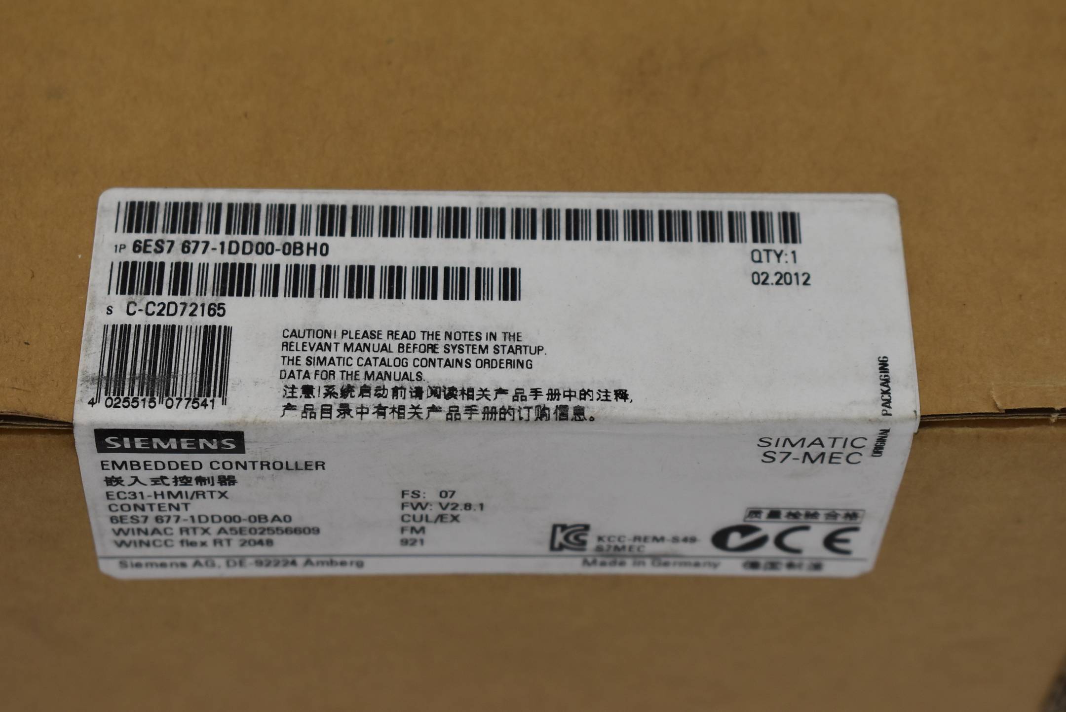 Siemens simatic S7-modular Controller 6ES7677-1DD00-0BH0 ( 6ES7 677-1DD00-0BH0 )-1
