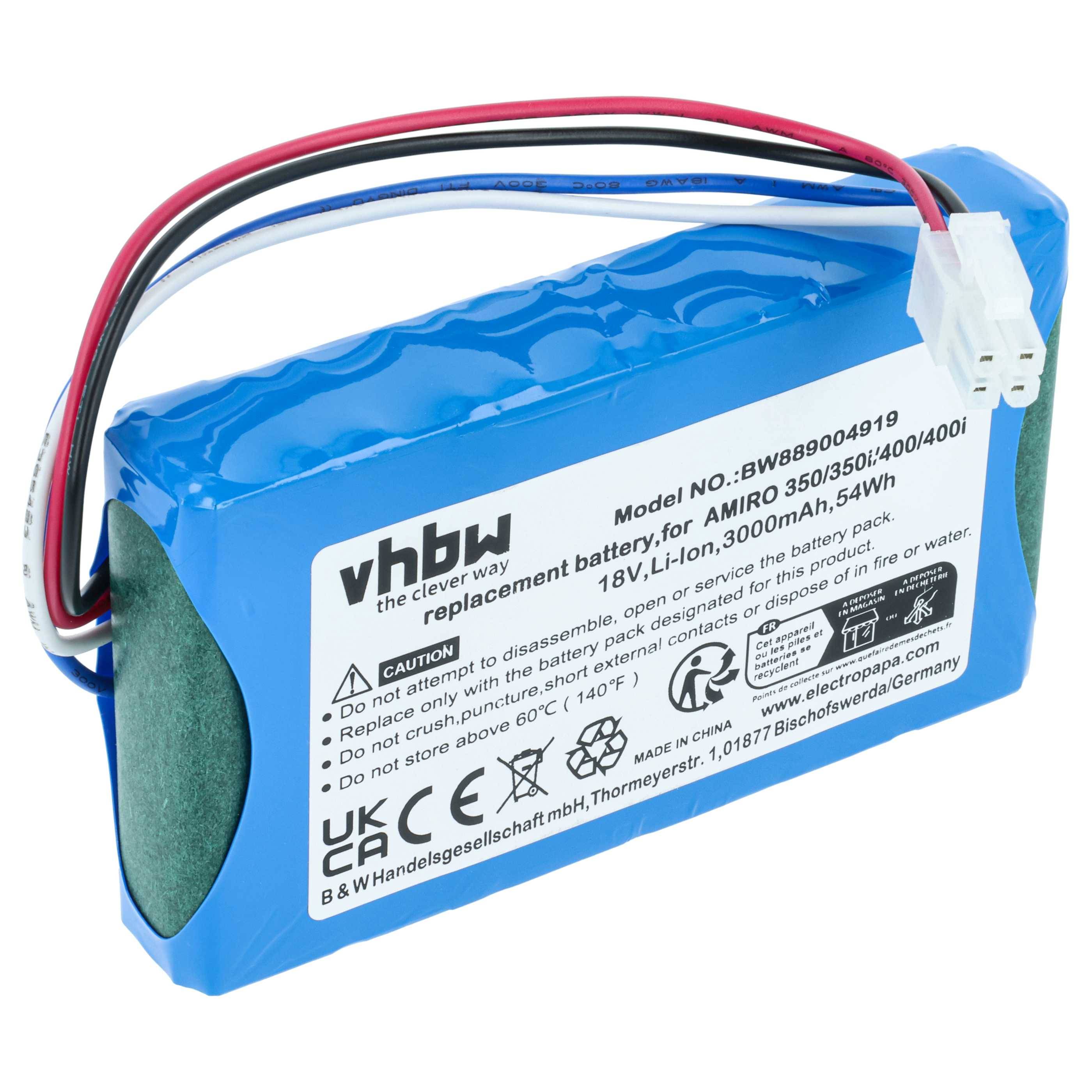 vhbw Akku Ersatz für Yard Force 1920726 | GMBE-SP10283, GMBE-SP11571 für Rasenroboter (3000mAh 18V Li-Ion)-0