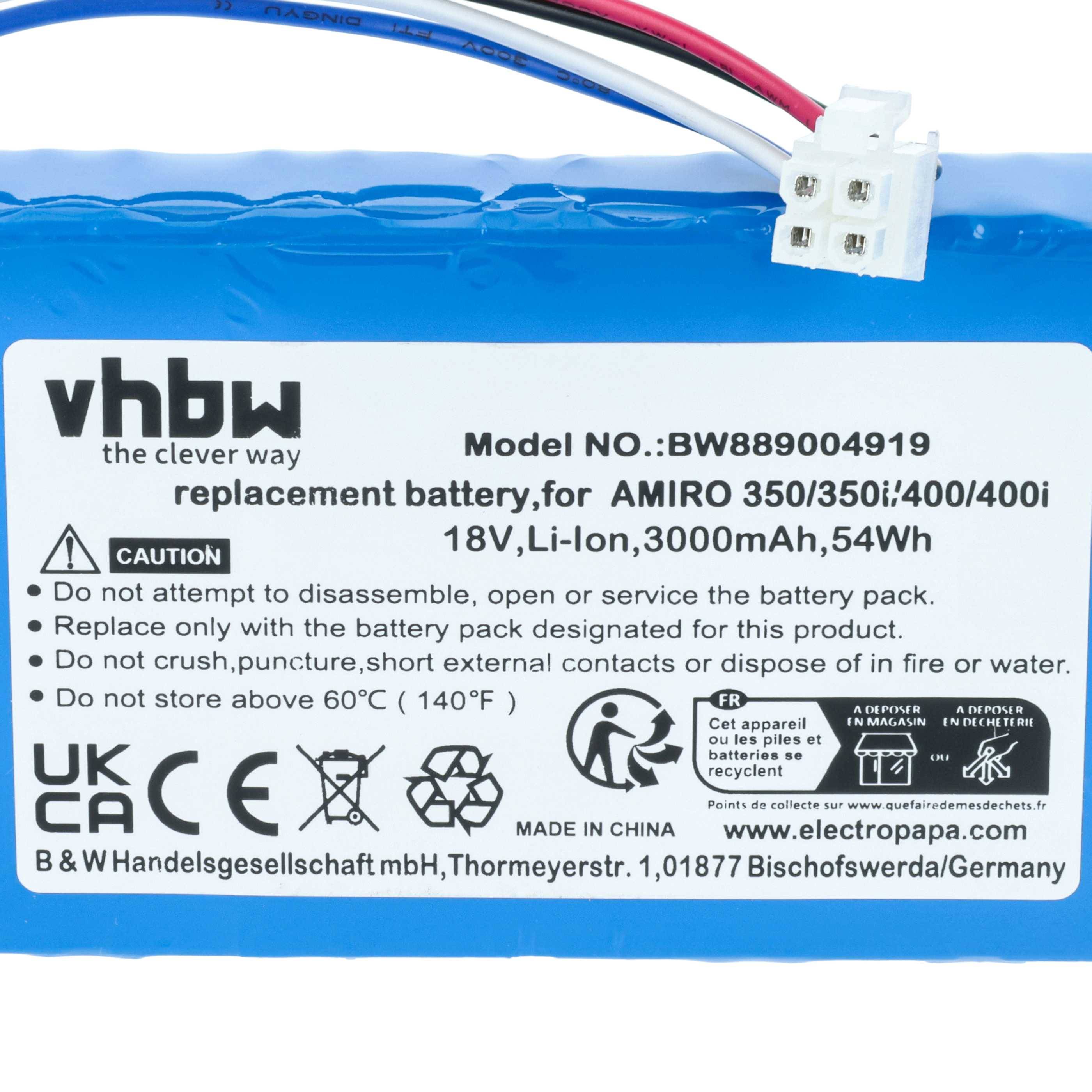 vhbw Akku Ersatz für Yard Force 1920726 | GMBE-SP10283, GMBE-SP11571 für Rasenroboter (3000mAh 18V Li-Ion)-3