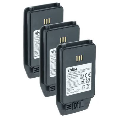 vhbw 3x Akku kompatibel mit Ascom D81 | DH5-AABAAA/2E, DH5, 660273 Handy Smartphone Telefon (1100 mAh, 3,7 V, Li-Ion)-0