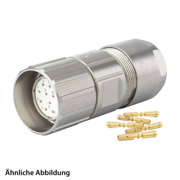 799911360K HUMMEL SET Kontakte M23 Signal Kabelsteckverbinder, Crimpeinsatz gerade Polzahl
